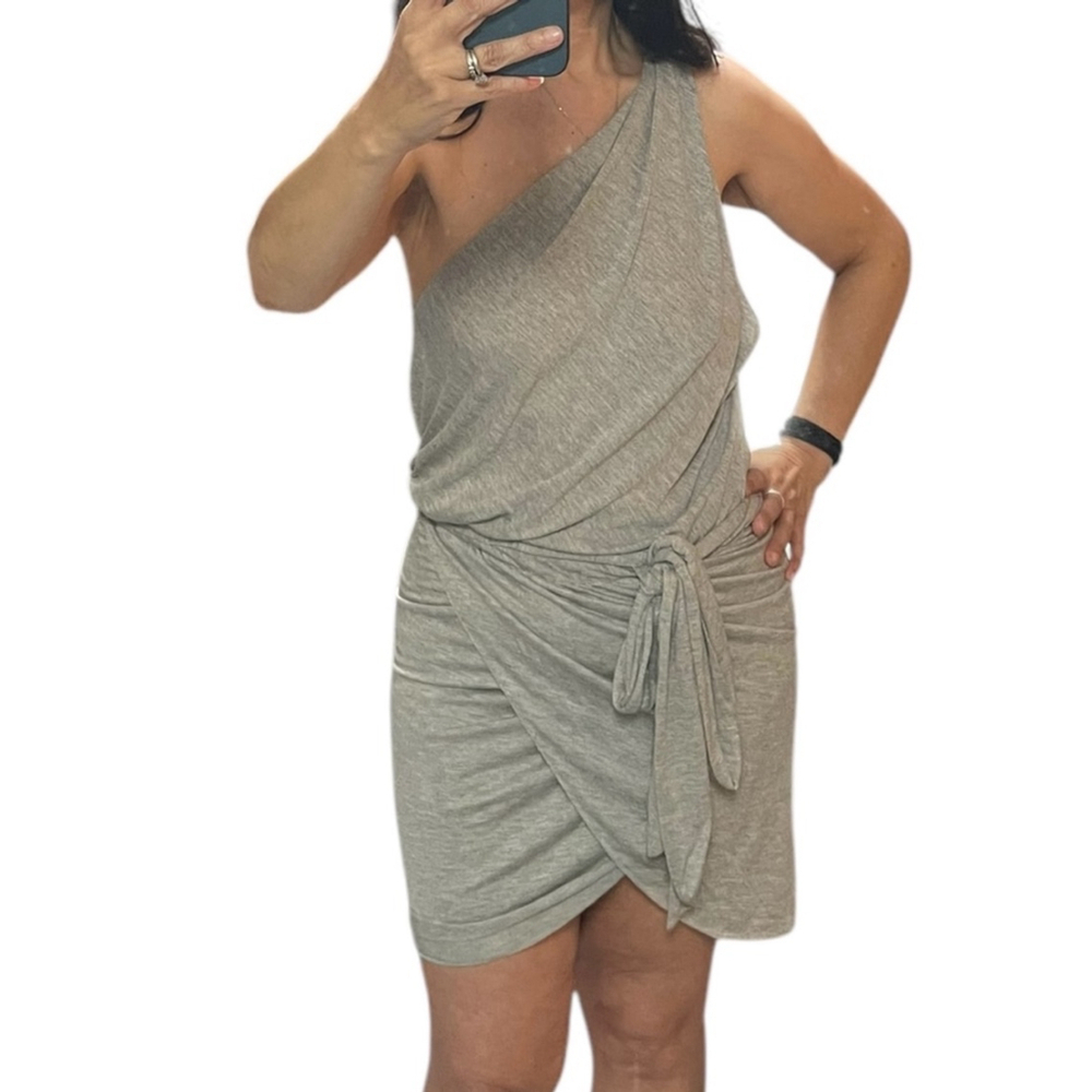 Haute Hippie Dress Size XS Gray One Shoulder $250 MSRP